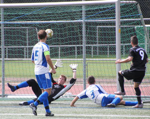 Ahmet Gülüm erzielt das wichtige 1:0 gegen KV Plieningen II.